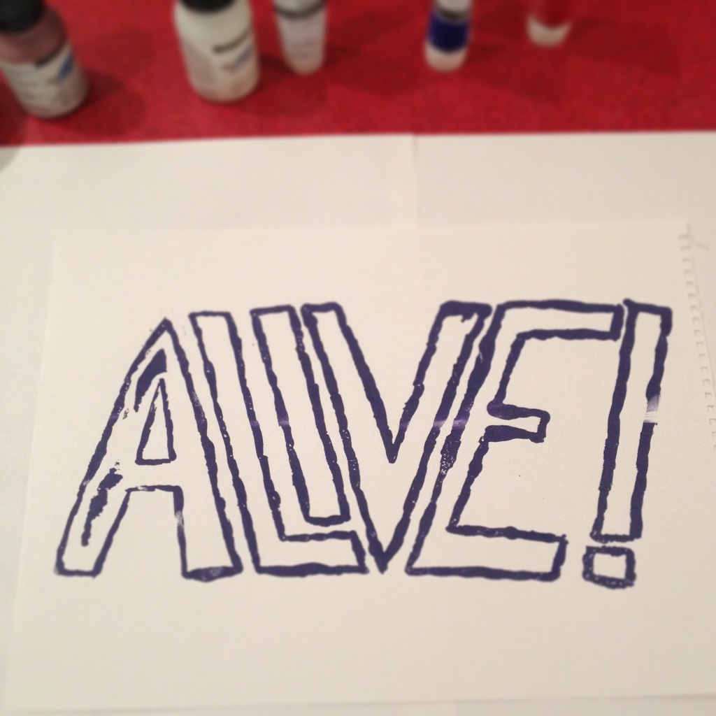 Alive! screenprint